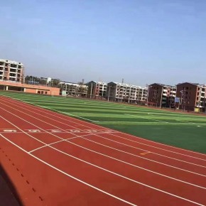 安徽池州学校塑胶跑道施工_半预制复合型跑道施工