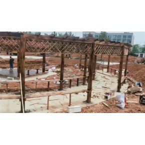 双层防腐木廊架 永之合防腐木 池州防腐木廊架